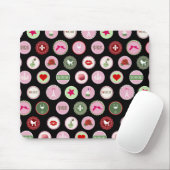 Rosa Paris Liebe Mädchen Muster Mousepad (Mit Mouse)