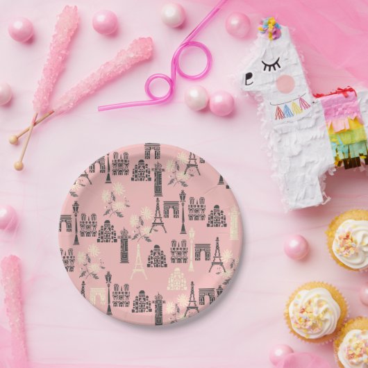Rosa Paris Paper-Teller Pappteller (Party)