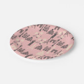 Rosa Paris Paper-Teller Pappteller (Schrägansicht)