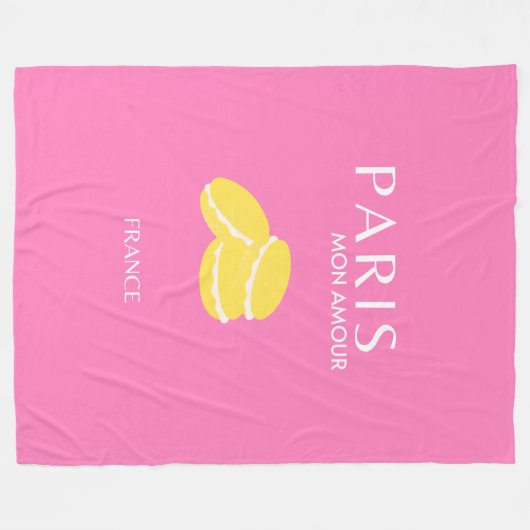 Rosa Paris Reisen Art Retro Art Preppy Art Deco Fleecedecke (Vorderseite (Horizontal))