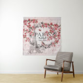 Rosa Pariser Blüten Wandteppich (Beispiel)