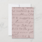 Rosa Pariser Brautdusche Einladung (Rückseite)