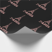 Rosa Pariser Eiffelturm-Geschenkpapier Geschenkpapier (Ecke)