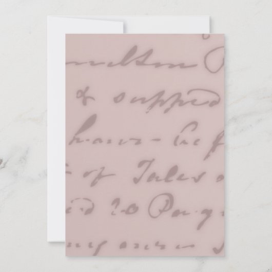 Rosa Pariser Hochzeitseinladung Einladung (Rückseite)