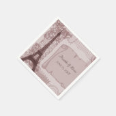 Rosa Pariser Hochzeitspapier Napkins Serviette (Ecke)