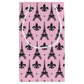 Rosa Pariser Party Eiffelturmgeschenk-Tasche Kleine Geschenktüte (Rückseite)