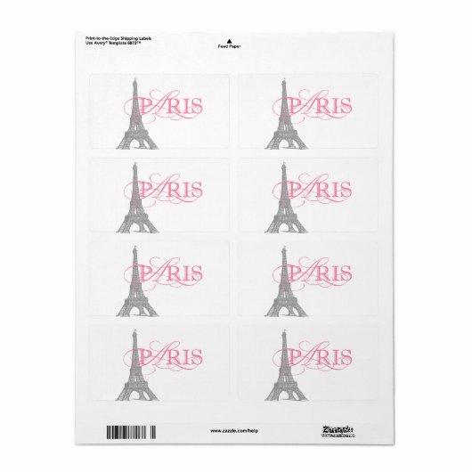 Rosa Pariser Wasserflasche (Vorne)