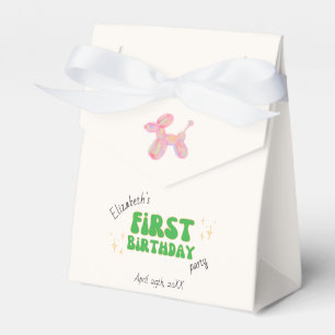 Rosa Party-Ballon-Tier 1. Geburtstagsfeier Geschenkschachtel