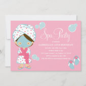 Rosa Party des Wellness-Center-Party-| laden ein Einladung (Vorderseite)