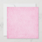 Rosa Party Einladung Prinzessin-Crown Birthday (Rückseite)