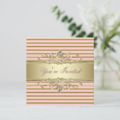 Rosa Party Einladungen (Stehend Vorderseite)