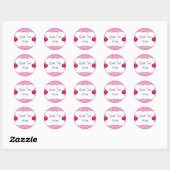 Rosa Party Girlie Cupcake Toppers/Labels/Stickers Runder Aufkleber (Blatt)