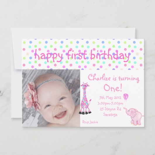 Rosa Party in einem Sportzentrum Einladung (Vorderseite)