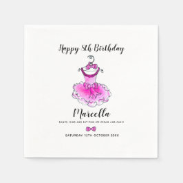 Rosa Party Mädchen Geburtstagsfeier Serviette