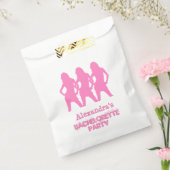 Rosa Party Mädchen personalisiert Junggeselinnen-A Geschenktütchen (Versiegelt)