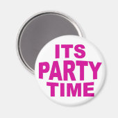 Rosa Party Magnet (Vorderseite/Rückseite)