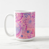 Rosa Party Maximalistische Kunst Kaffeetasse (Links)
