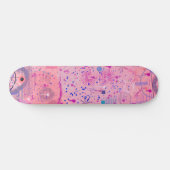 Rosa Party Maximalistische Kunst Skateboard (Horizontal)