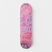 Rosa Party Maximalistische Kunst Skateboard (Vorderseite)