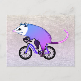 Rosa Party Opossum Reiten Einladungspostkarte
