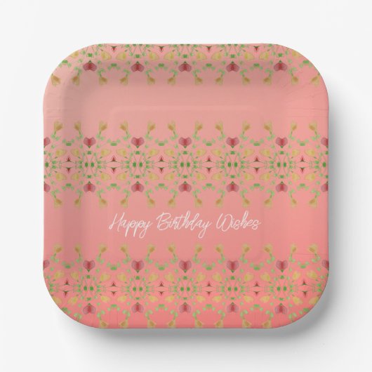 Rosa Party Pappteller (Vorderseite)