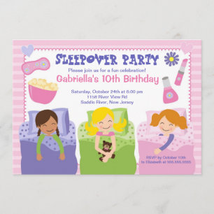 Rosa Party Spaß am Geburtstag Einladung