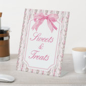 Rosa Party Süßigkeiten und Leckereien Unterschreib Sockelschild (In SItu)