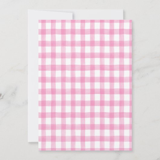 Rosa Party Tier Geburtstag Einladung (Rückseite)