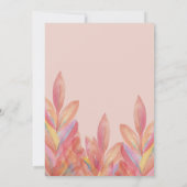 Rosa Party Wasserfarbe Dankeskarte (Rückseite)