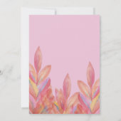 Rosa Party Wasserfarbe Dankeskarte (Rückseite)