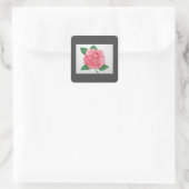 Rosa Passionsaufkleber Quadratischer Aufkleber (Tasche)
