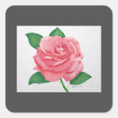 Rosa Passionsaufkleber Quadratischer Aufkleber (Vorderseite)