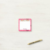 Rosa Passionsherz Post-it Klebezettel (Auf Schreibtisch)
