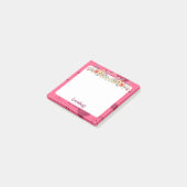 Rosa Passionsherz Post-it Klebezettel (angewinkelt)