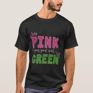 Rosa passt gut zu grün T-Shirt