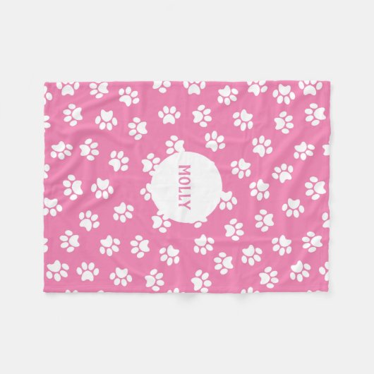 rosa Paste Fleecedecke (Vorderseite (Horizontal))