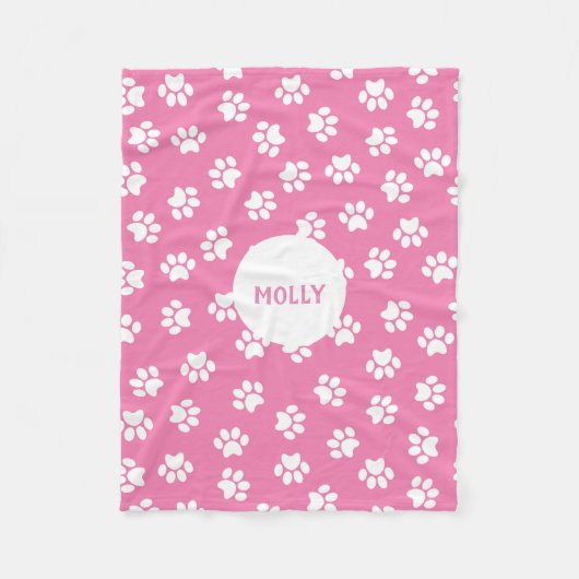 rosa Paste Fleecedecke (Vorderseite)