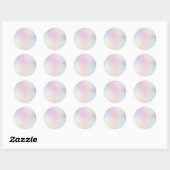Rosa Pastel Custom Trendy Classic Round Sticker (Blatt)