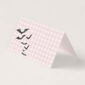 Rosa Pastel Little Boo Ghost Platzkarte Tischdekor (Rückseite)