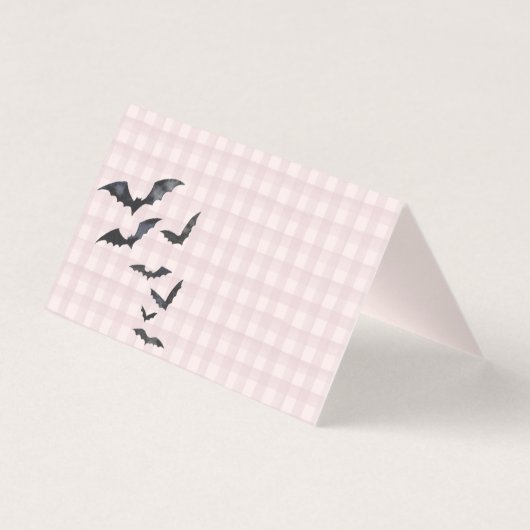 Rosa Pastel Little Boo Ghost Platzkarte Tischdekor (Rückseite)