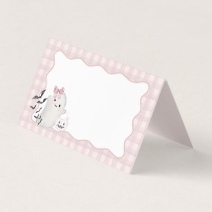Rosa Pastel Little Boo Ghost Platzkarte Tischdekor
