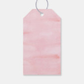 Rosa Pastel unter dem Meer Geburtstag Geschenkanhänger (Rückseite)