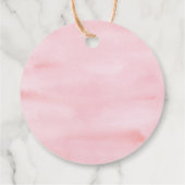 Rosa Pastel unter dem Meer Geburtstag Geschenkanhänger (Rückseite)