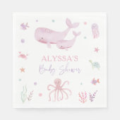 Rosa Pastel unter der Meeresdusche Serviette (Vorderseite)