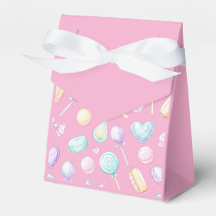 "Rosa Pastell-Ballon und Herz-Geschenkbox" Geschenkschachtel