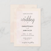 Rosa Pastell Blume Wasserfarben Elegant Einladung (Vorne/Hinten)