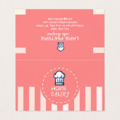 Rosa Pastell Niedlich Einfache Zuhause-Bäckerei-Lo Visitenkarten (Außenseite Aufgefaltet)