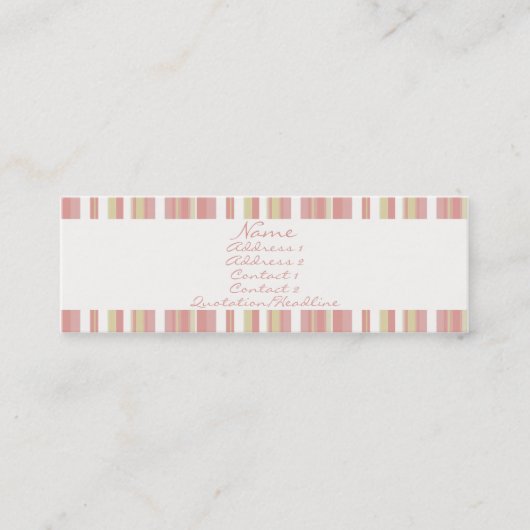 Rosa Pastell • Profilecard Mini Visitenkarte (Vorderseite)