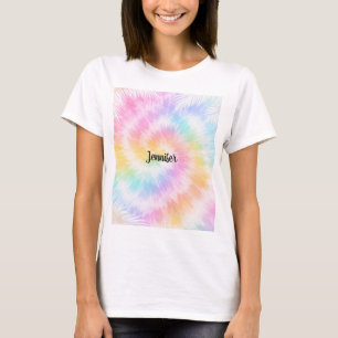 Rosa Pastell-Tie-Dye Girly Chic T-Shirt