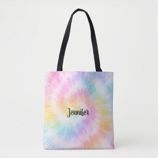 Rosa Pastell-Tie-Dye Girly Chic Tasche (Vorderseite)